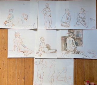 agnes-fedrizzi - S ÉANCE DE CROQUIS  MODÈLE VIVANT