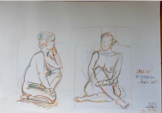 agnes-fedrizzi - S ÉANCE DE CROQUIS  MODÈLE VIVANT